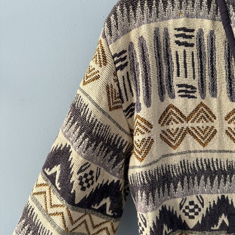 Vintage FLASHBACK Woven Cotton Patterned Cropped Jacket - Picture 3 of 6